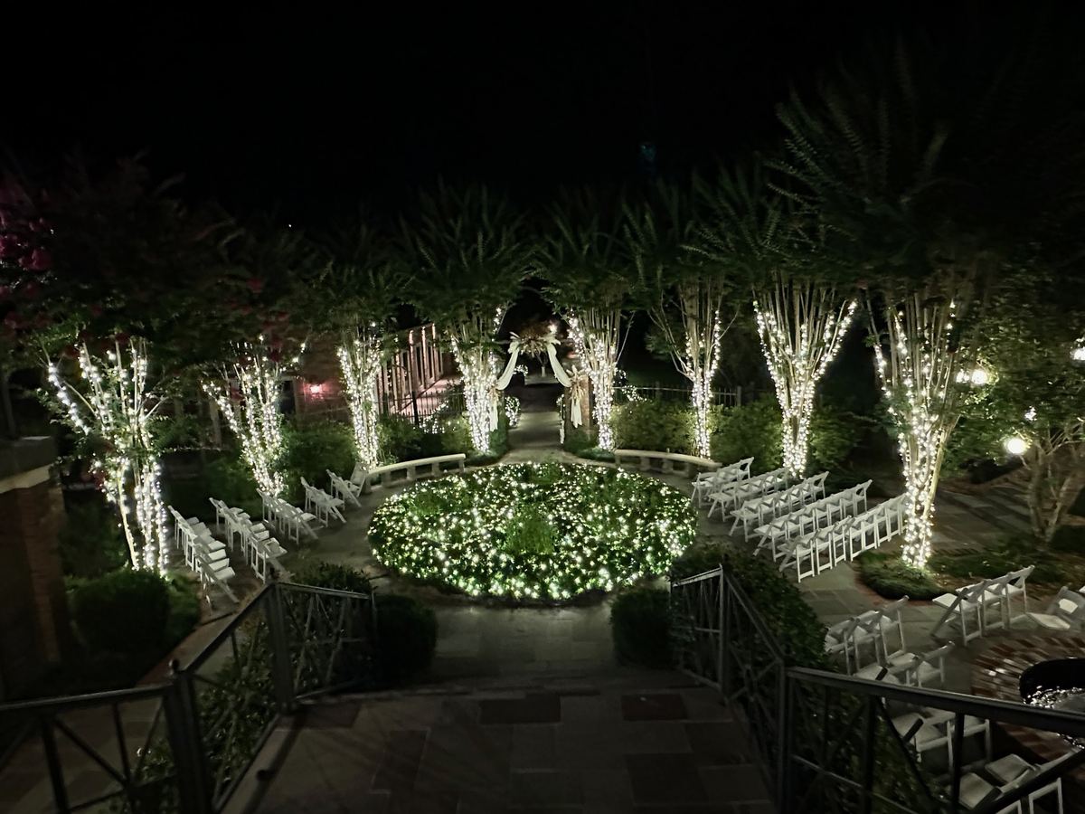 Superscapes landscape lighting at an outdoor venue